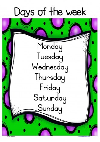 Days of the week - Green_1